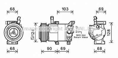 AVA QUALITY COOLING hyk382 -  Компрессор, кондиционер